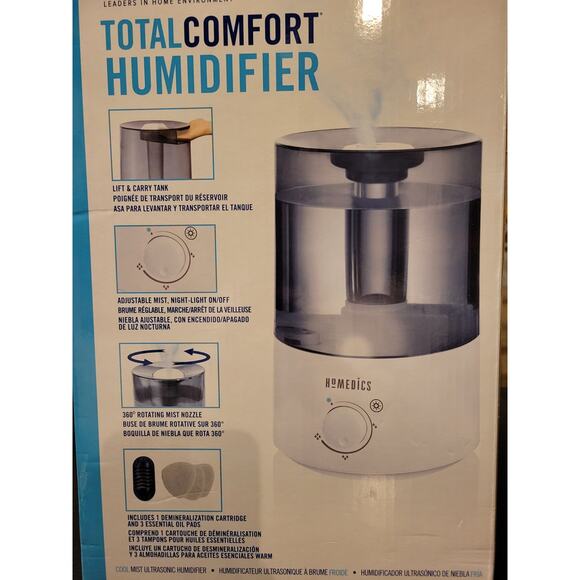 NIB Homedics TotalComfort Aromatherapy Humidifier Relieve Dryness Cool Mist - Picture 6 of 8